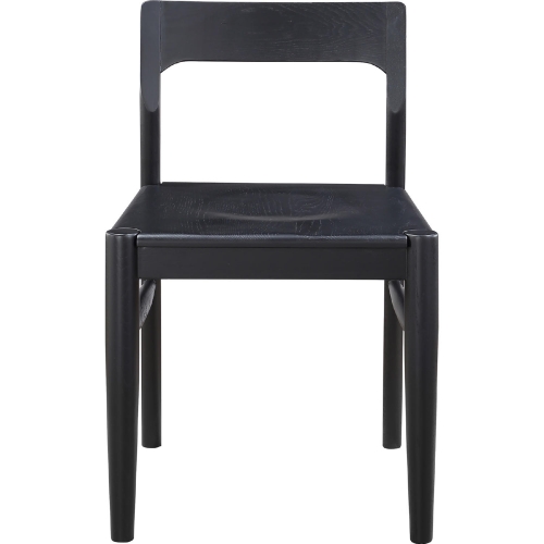 Owing Dining Chair in Black Finish Oak Wood (Set of 2)