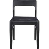 Owing Dining Chair in Black Finish Oak Wood (Set of 2)