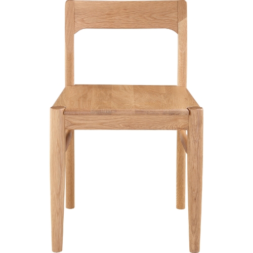 Owing Dining Chair in Natural Finish Oak Wood (Set of 2)