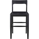 Owing Counter Stool in Black Finish Wood