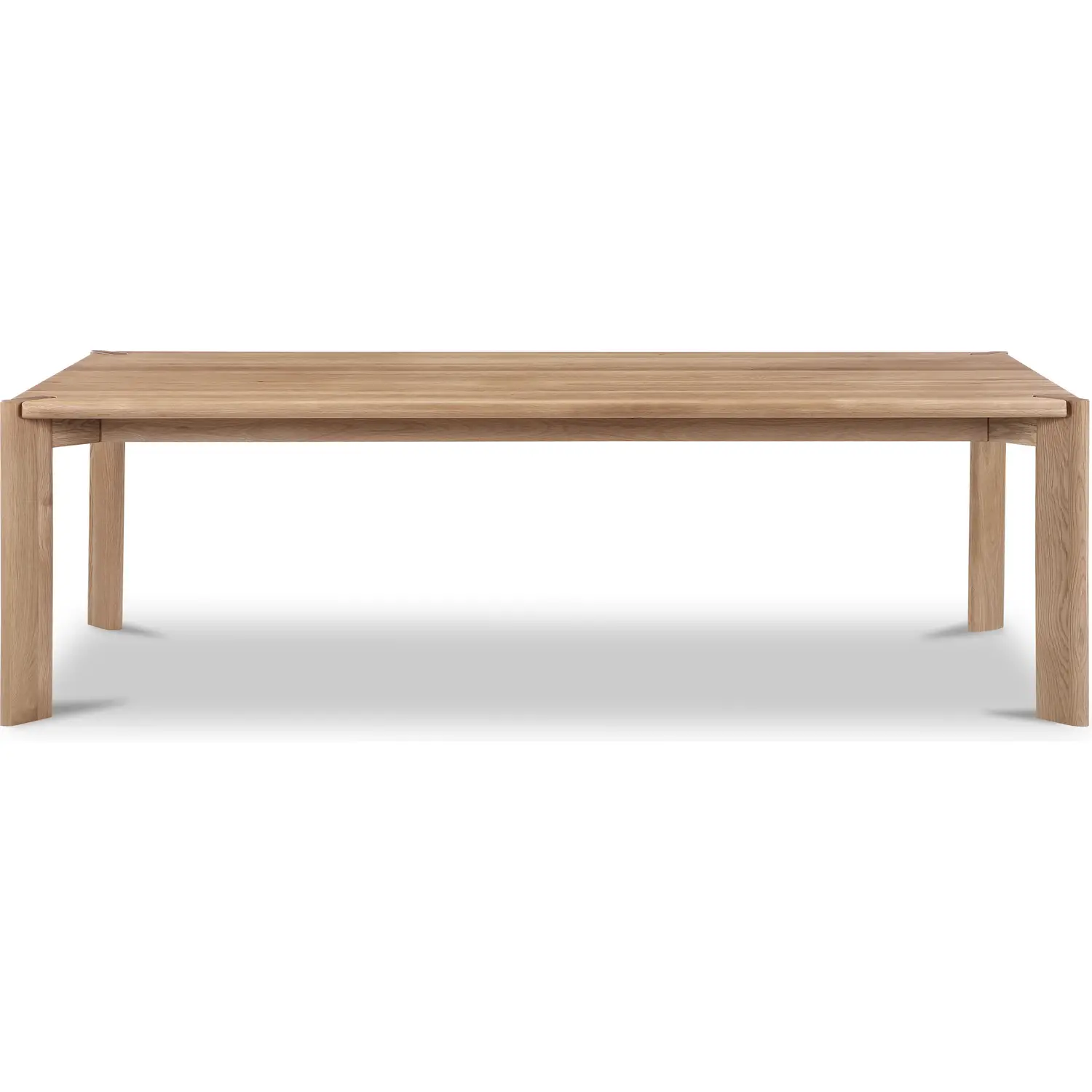 Daifuku 96" Dining Table in Wire Brushed Natural Oak Wood