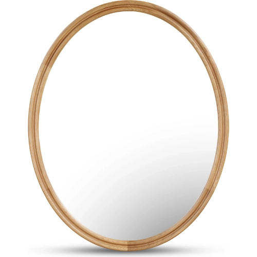 Alcott 40" Oval Mirror in Natural Finish Oak