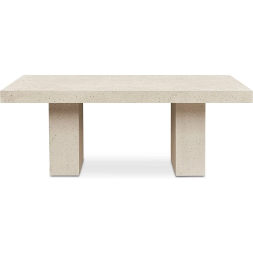 Antonius Outdoor Dining Table in White Terrazzo
