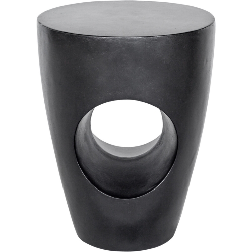 Aylard Outdoor Stool in Black Fiber Reinforced Natural Concrete