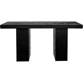 Aurelius Outdoor 63" Dining Table in Black Fiber Reinforced Cement