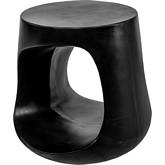 Rothko Outdoor Stool in Black Cement