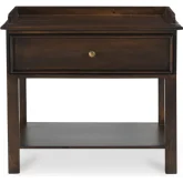 Maeve Nightstand in Dark Brown Mango Wood