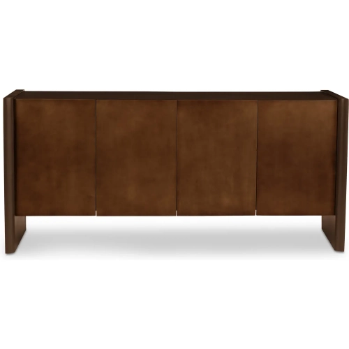 Sanna Sideboard in Brown Wood & Aged Brass