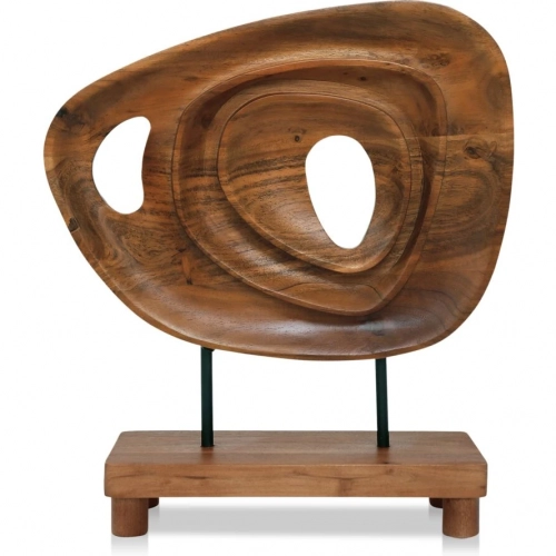 Saddler Sculpture Brown Natural Acacia