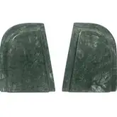 Zane 2-Piece Bookends Set in Green Marble