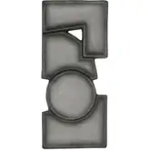 Teo Wall Sculpture in Charcoal Gray Ecomix