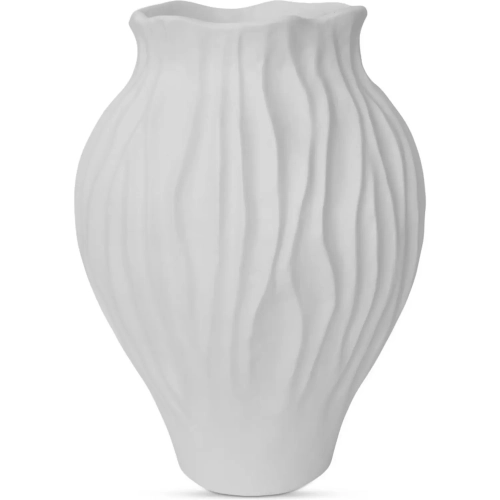 Adria 14" Vase in White Ecomix
