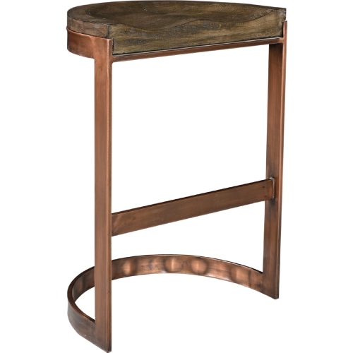 Bancroft Counter Stool in Grey Mango Wood & Copper Iron