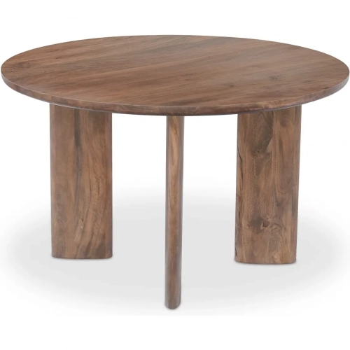 Lia Round Dining Table in Dark Brown