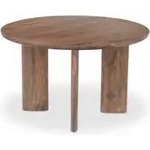 Lia Round Dining Table in Dark Brown