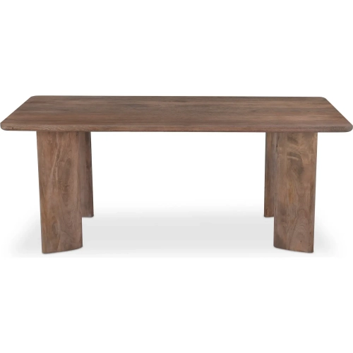 Lia 72" Dining Table in Dark Brown Mango Wood