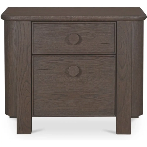 Loren 32" Nightstand in Dark Brown Oak Wood