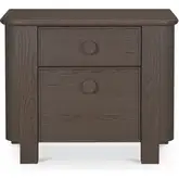 Loren 32" Nightstand in Dark Brown Oak Wood