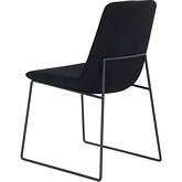 Ruth Dining Chair in Black Fabric on Steel Frame (Set of 2)