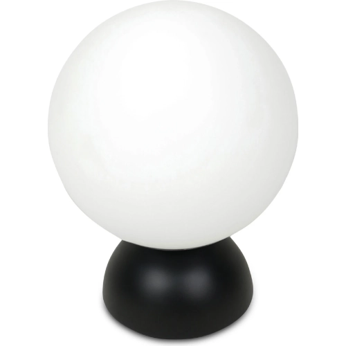 Ovi Table in Lamp in Black Resin & Milk Opal Glass