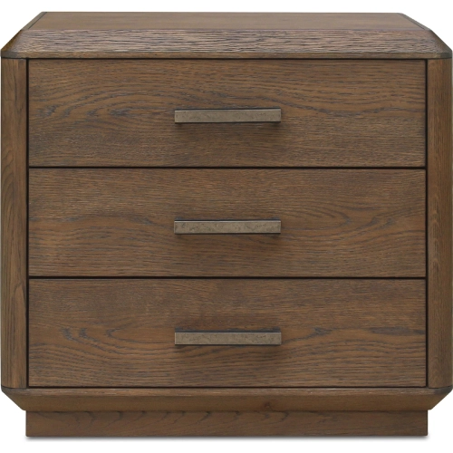 Caleb Nightstand in Distressed Brown Wood