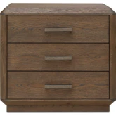 Caleb Nightstand in Distressed Brown Wood