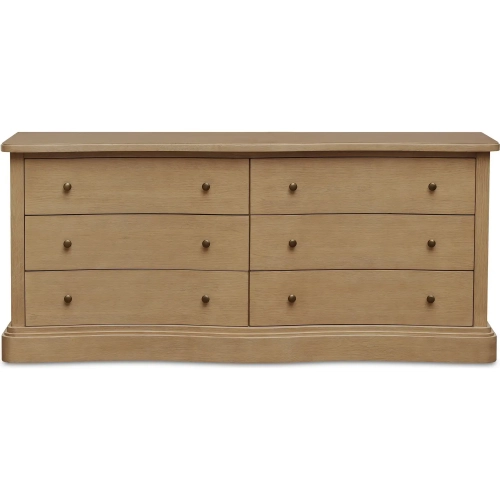 Clarence 6-Drawer Dresser in Natural Finish Wood