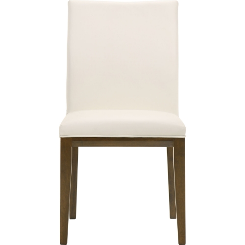 Frankie Dining Chair in White Top Grain Leather (Set of 2)