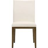 Frankie Dining Chair in White Top Grain Leather (Set of 2)