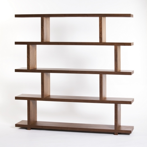 Miri 63"H Bookcase Shelving in Walnut Veneer