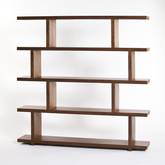 Miri Bookcase / Shelving in Walnut Veneer (Large)