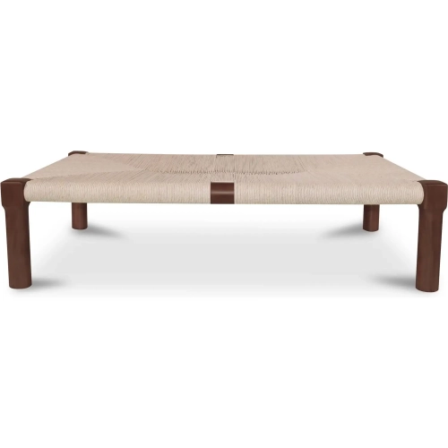 Kaia Outdoor Coffee Table in Synthetic Hyacinth & Teak Wood