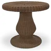 Emmeline Outdoor Side Table in Natural Color Synthetic Hyacinth