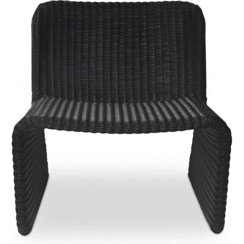 Ella Outdoor Accent Chair in Charcoal Gray Synthetic Hyacinth