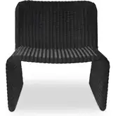 Ella Outdoor Accent Chair in Charcoal Gray Synthetic Hyacinth