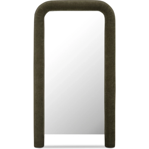 Ellison Mirror in Olive Green Fabric