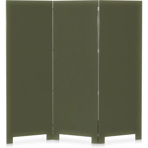 Garbo Room Screen in High Gloss Deep Olive Green Wood