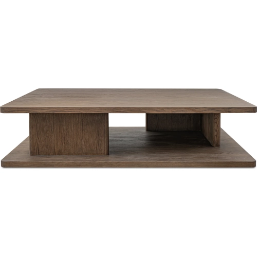 Casey 64" Coffee Table in Dark Brown Finish Wood