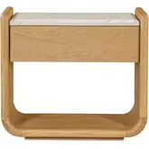 Enns Nightstand in Rosa Marble & Natural Oak