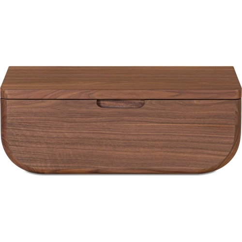 Hettie Floating Nightstand in Dark Brown Walnut Veneer