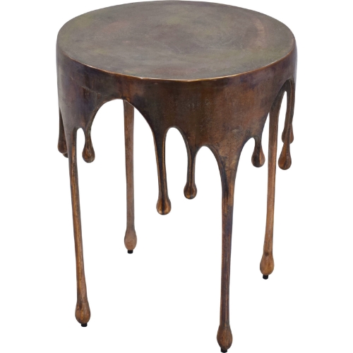 Copperworks Accent Side Table in Distressed Burnt Copper