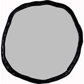 Foundry 36" Organic Shape Mirror in Black Metal