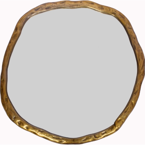 Foundry 36" Organic Shape Mirror in Gold Metal