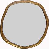 Foundry 36" Organic Shape Mirror in Gold Metal