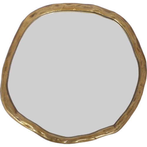Foundry 24" Organic Shape Mirror in Gold Metal