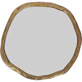 Foundry 24" Organic Shape Mirror in Gold Metal