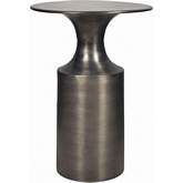 Rassa Side Table in Polished Zinc