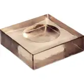 Miro Glass Catchall Table Decor in Soft Amber Brown