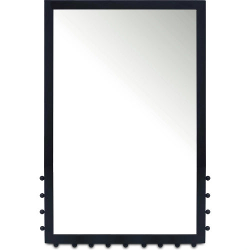 Figaro Wall Mirror in Black Metal