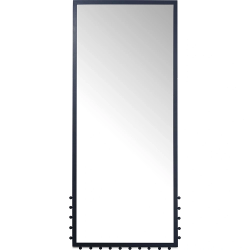 Figaro Floor Mirror in Black Metal